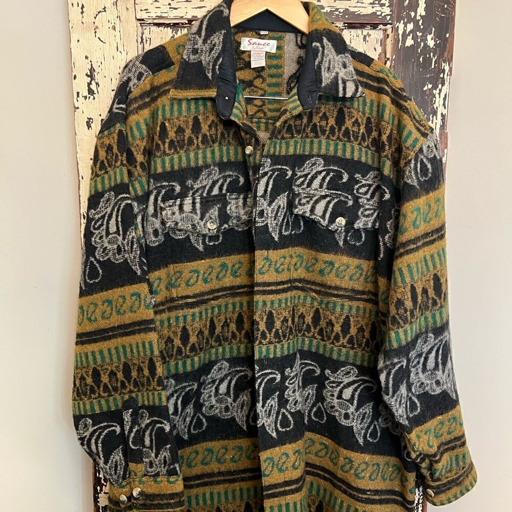 Vintage Men’s Sauce By Berne Wool Heavy Flannel Shirt Size XXL 90’s. EUC.